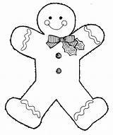 Gingerbread Coloring Man Pages Printable Kids sketch template