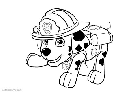 paw patrol coloring pages marshall  printable coloring pages