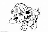 Patrol Paw Coloring Pages Marshall Printable Kids Color sketch template