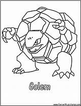 Coloring Golem Pages Clash Clans Pokemon Rock Getdrawings Template sketch template