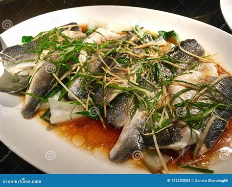 Chinese Sea Bass Stock Image Image Of White Green 122233803