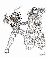 Predator Coloring Pages Deviantart Elite Vs Mask Drawing Getdrawings sketch template