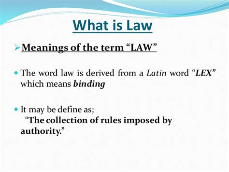 law