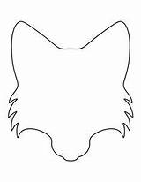 Fox Outline Template Face Pattern Animal Printable Templates Silhouette Patterns Stencils Patternuniverse Crafts Use Stencil Craft Head Creating Wolf Print sketch template