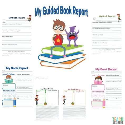 elementary guided book report   page book report template