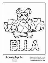 Coloring Pages Name Personalized Names Ella Kids Printable Baby Shower Say Custom Customized Getcolorings Color Getdrawings Nona Strega Colorings Frecklebox sketch template