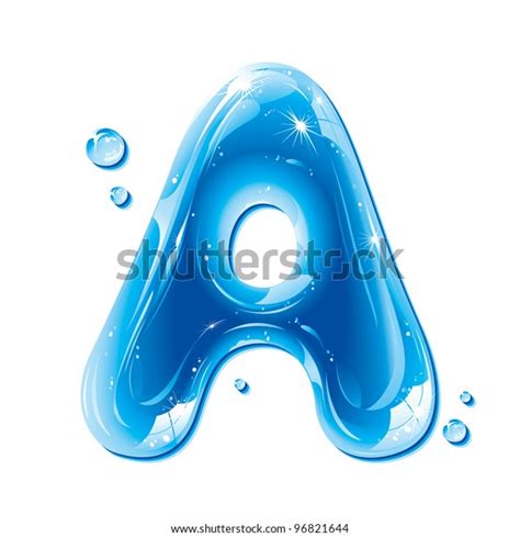Abc Water Letter Capital Liquid Alphabet Stock Illustration 96821644