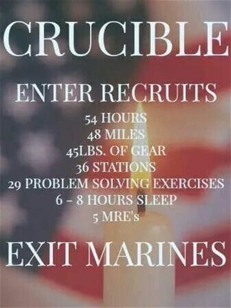 put    crucible candle     son marines