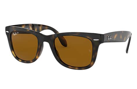 Ray Ban Wayfarer Folding Classic Rb4105 Tortoise Nylon Brown