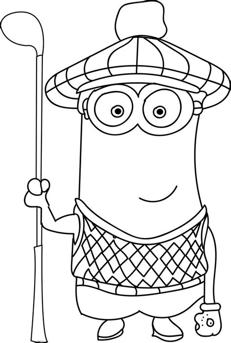 cool minion waiting golf coloring page minion coloring pages minions