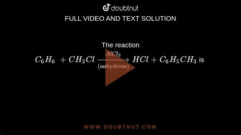 reaction ch chcl undersetanhydrousoversetalclrarr