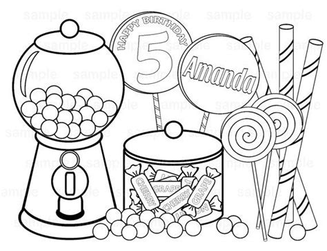 coloring pages  candy