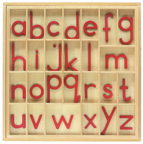 montessori materialsred small movable alphabets  box