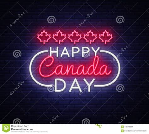Happy Canada Day Greeting Card Design Template Modern