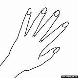 Nail Nails Coloring Pages Polish Finger Printable Hand Colouring Color Hands Fingers Clipart Fingernail Drawing Spa Girls Outline Template Gif sketch template