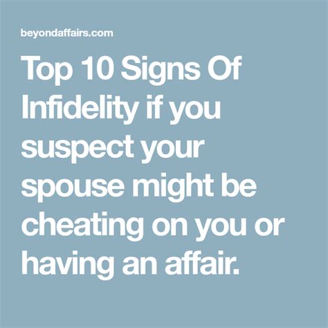 top  signs  infidelity   suspect  spouse   cheating