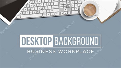 business workplace desktop background vector digital finance elements