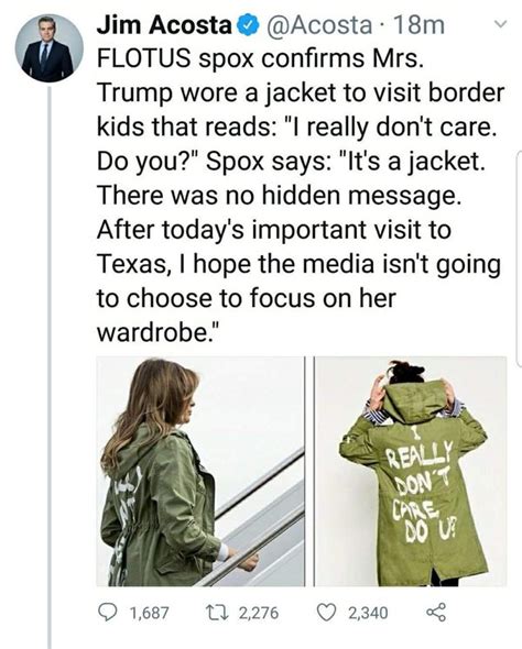 did melania trump wear this jacket on her way to visit