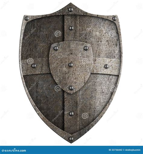 medieval metal shield stock photo image  sign iron