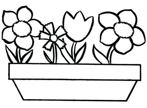 flower pot coloring pages  coloring pages  kids spring