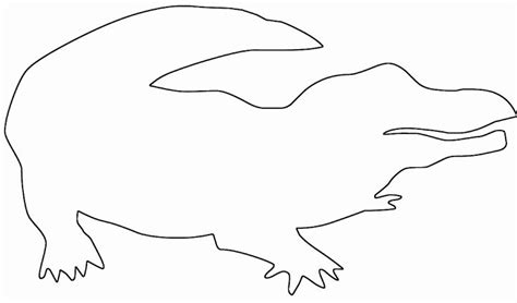 alligator template printable  drawn alligator outline pencil
