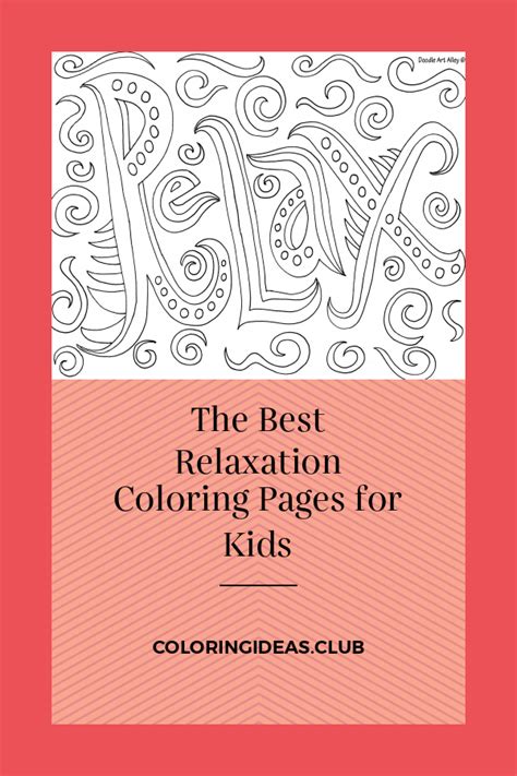 relaxation coloring pages  kids coloring pages  kids