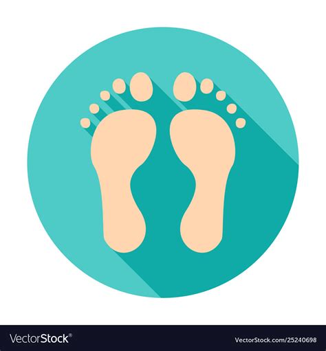 feet circle icon royalty  vector image vectorstock