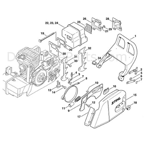 stihl  chainsaw parts diagram