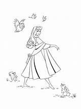 Coloring Aurora Princess Pages Disney Sleeping Beauty Animals Pencils11 Ca sketch template