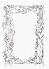 Border Wiccan Borders Mythical Sorcery Shadows Lies Mystical Mages sketch template