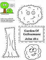 Gethsemane Garden Activity Sunday School Kids Sheet Lesson Crafts Cutout Bible Sheets Printable Lessons Activities Jesus Praying Children Color Cut sketch template
