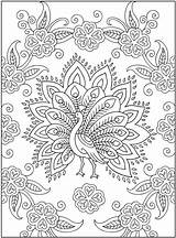 Coloring Peacock Mandala Pages Color Printable Designs Adult Creative Adults Henna Book Complex Body Embroidery Pattern Para Numbers Kids Printables sketch template