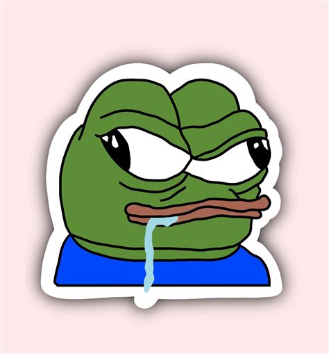 pegatina pepe frog pepe  frog meme sticker twitch etsy mexico