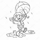 Kolorowanka Jumping Regen Pioggia Salto Deszczu Deszcz Meisje Ombrello Thundermans sketch template