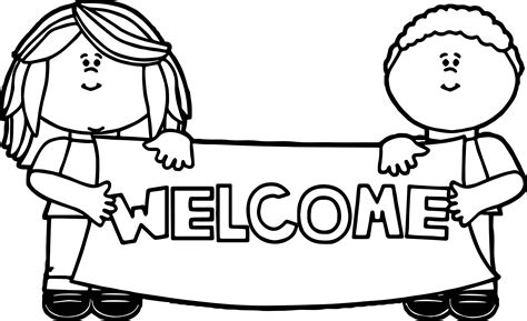 awesome kids holding  sign coloring page school coloring pages