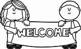 Welcome Back Coloring Sign School Pages Kids Holding Class Colouring Frog Board English Wecoloringpage Printable Signs Classroom Crafts Preschool Work sketch template