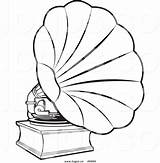 Gramophone Clipart Clipartmag sketch template