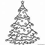 Coloring Tree Christmas Pages Printable sketch template