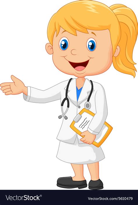 cartoon a doctor royalty free vector image vectorstock