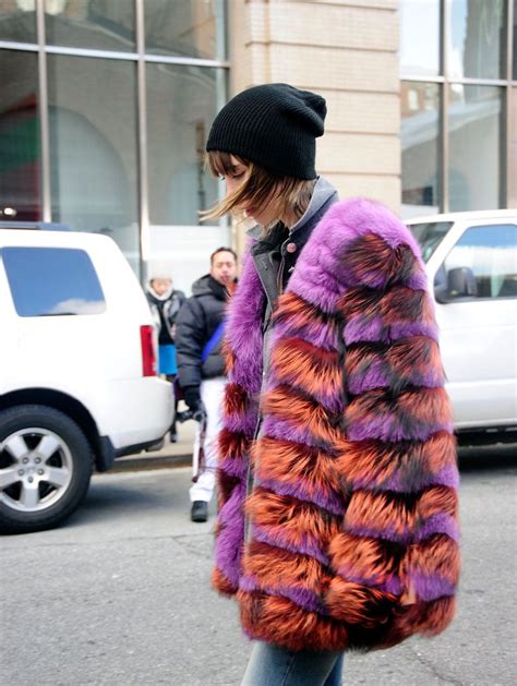 Winter Trend Multi Color Faux Fur Coat Little Fashion