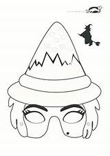 Print Halloween Mask Kids Printable Krokotak Printables Masks Witch Kid Wich Crafts Bat Template Coloring Domino sketch template