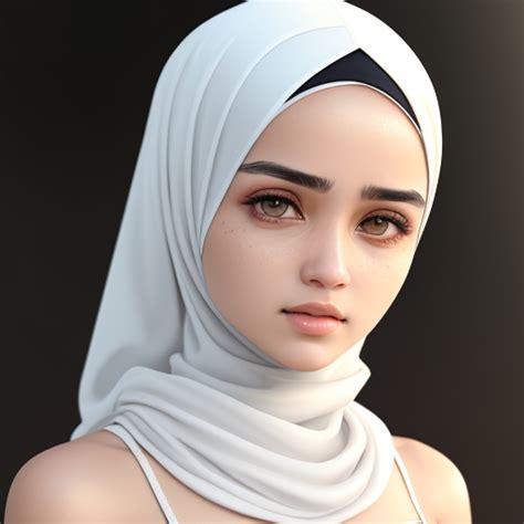 Generator Seni Ai Dari Teks Women With Hijab Has A White Top On With