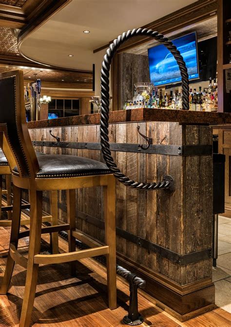 reclaimed barn wood natural siding rustic wall basement bar designs diy home bar home