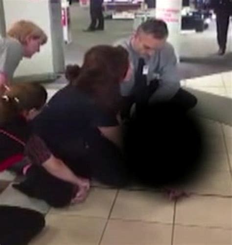 Iceland Staff And A Security Guard Pin Suspected Shoplifter To The