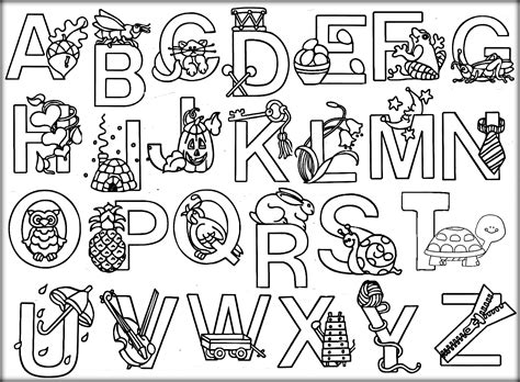 abc zum ausmalen cartoon alphabet mit tieren zum ausmalen fototapete