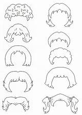 Coloring Hair Pages Hairstyle Printable Popular sketch template