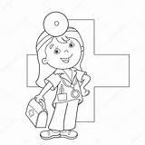 Doctor Coloring Aid First Pages Outline Colorear Para Cartoon Medico Kit Clipart Dibujos Medicos Kids Getdrawings Profession Color Printable Visit sketch template