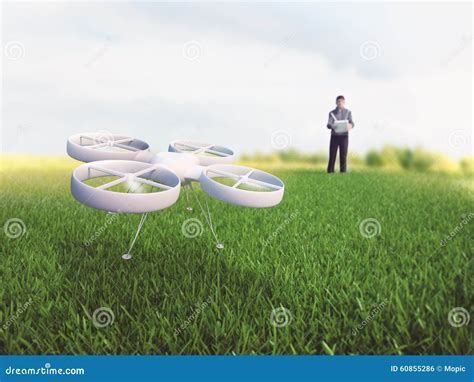 flying  quadcopter stock photo image  multicopter