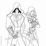 Creed Assassin Xcolorings Evie Descendants Altair Ezio sketch template