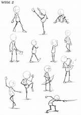 Dynamische Posen Figuren Charaktere Referenz sketch template